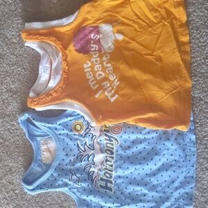 18-24 months girls tank top with ocean and ice cream